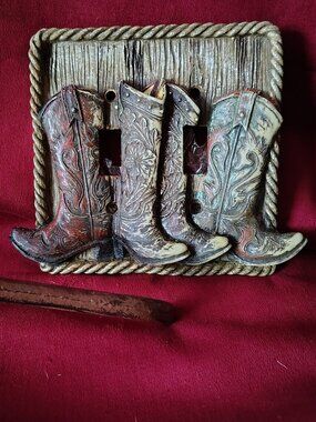 Cowboy Boot Western Theme BATHROOM SET 4PC
